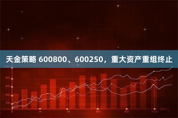 天金策略 600800、600250，重大资产重组终止